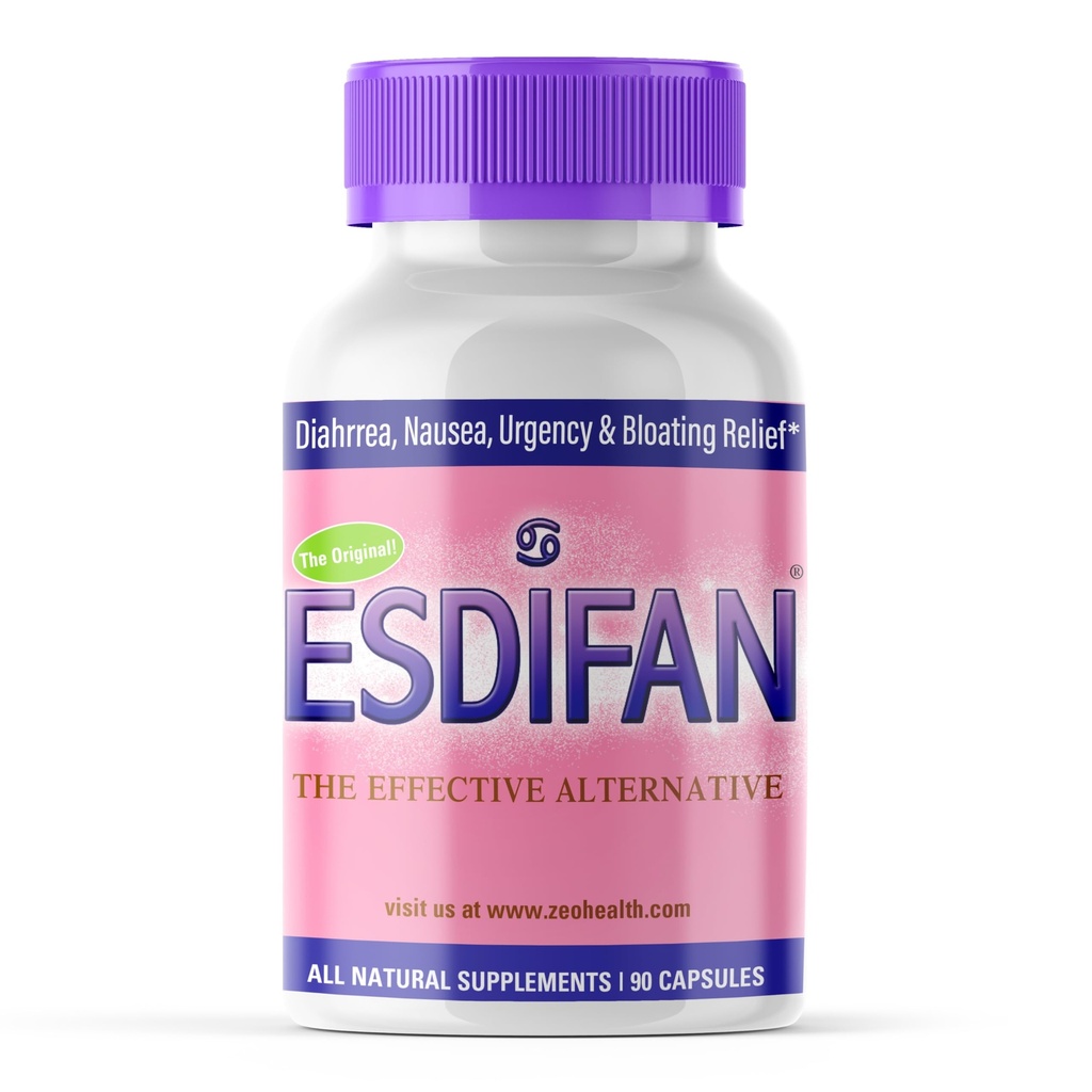 Apoia o alívio natural da diarreia, IBS, Náuseas, Gás e Bloating, promove a saúde intestinal, energia e absorção de nutrientes, com Zeolite, B-12 e cálcio (90 Cápsulas)