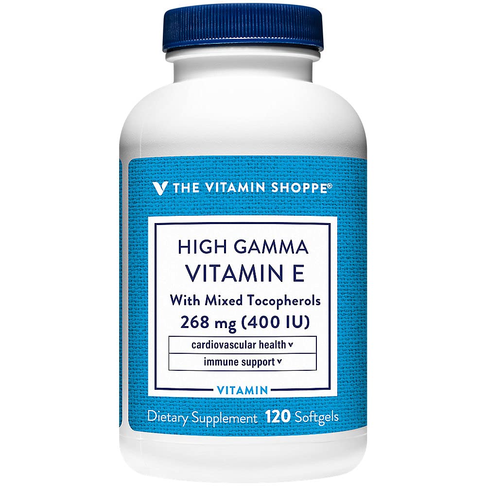 High Gamma Vitamina E - Suporta Saúde Imune & Cardiovascular - 400 UI (120 Softgels)