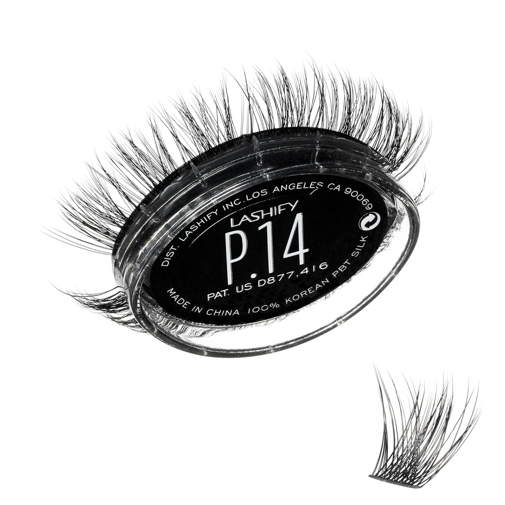 Lashify Plushy 14 milímetros Gossamer chicotadas em preto, fácil DIY falsos chicotadas para um olhar volumoso ainda natural