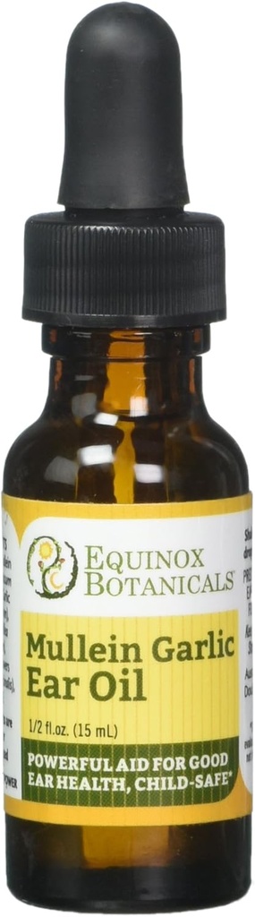 Equinox Botanicals Mullein Alho Óleo de ouvido .5 oz