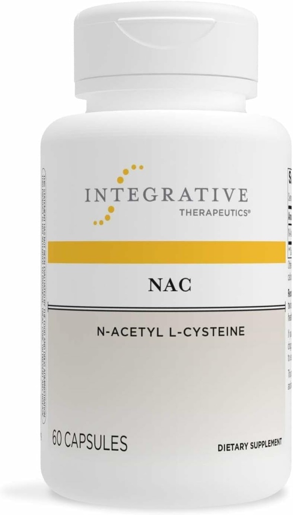 Terapêutica Integrativa NAC - Suplemento de suporte antioxidante para função respiratória e pulmonar* - Sem glúten e sem leite - 60 Cápsulas (60 Serventes)