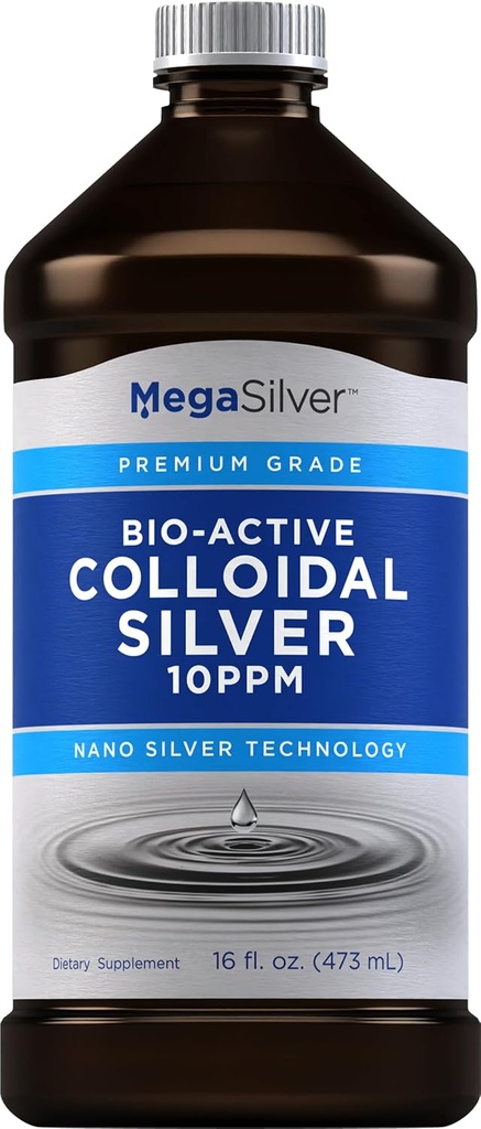 Gotas de líquido de prata coloidal de rocha piping 16 Fl Oz 10 PPM