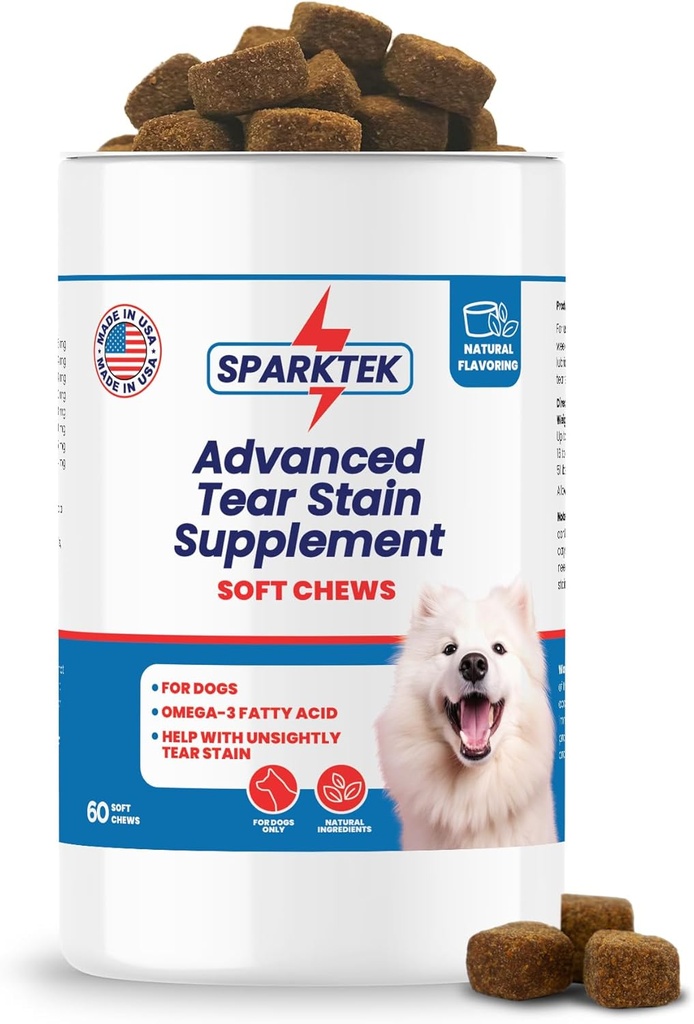 Tear Stain Soft mastigar Suporta Cães Cuidados Oculares Melhorado com Lutein Omega-6 Omega-3 Cranberry Extract Ajuda a eliminar manchas Tear Lubricates Olhos e Suporta Sistema Imune de Alergias