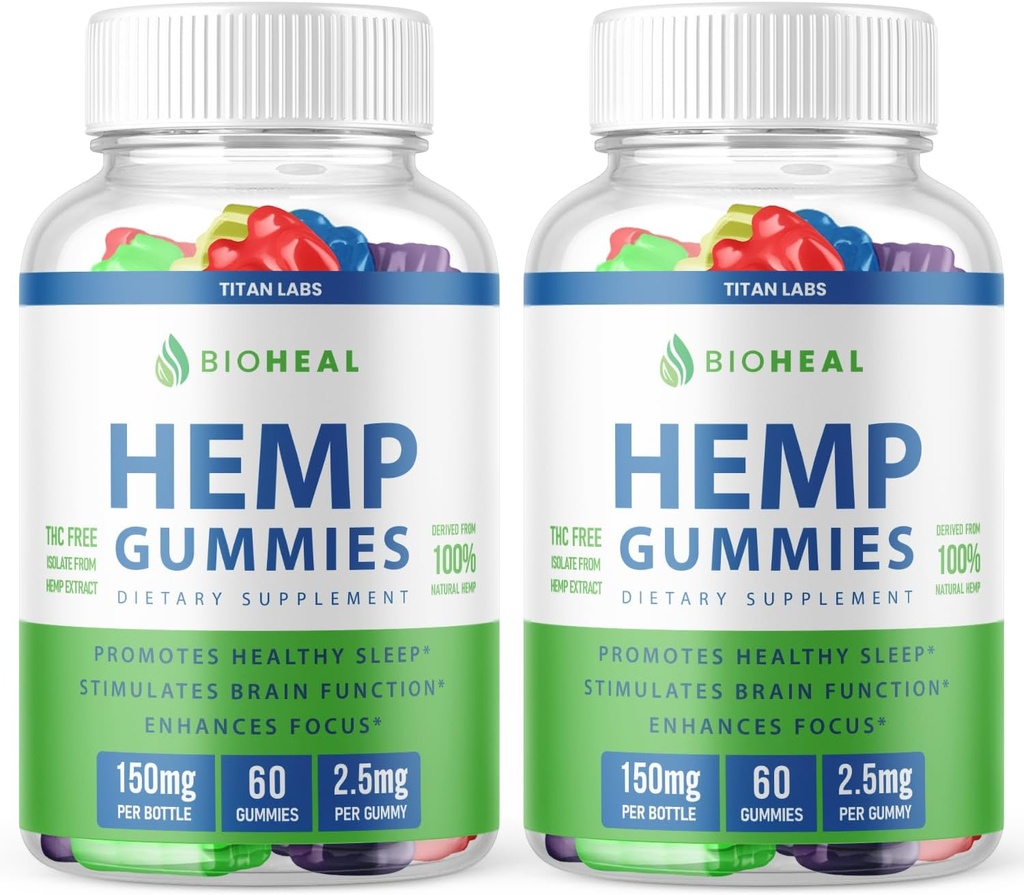 (2 Pack) Gummies de Bio-Heal, Gummies de Bio-heal para Tinnitus, Gummies de Bio-heal 300mg, Gummies de Bio-heal, Gummies de Cânhamo Bio-heal, Gummy de Bio-heal S, Gummies de Bio-heal Suporte avançado de Fórmula (120 Gummies)