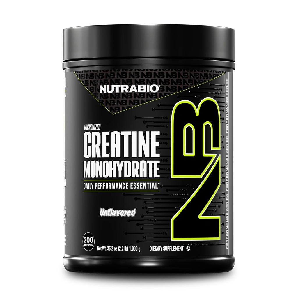 NutraBio Puro Micronizado Creatina Mono-hidratado em pó Suplemento, sem sabor, (1000 g) - Suporta Bulk Muscle Energia, Recuperação e Força - HPLC Testado Creatina em pó Suplemento para homens e mulheres