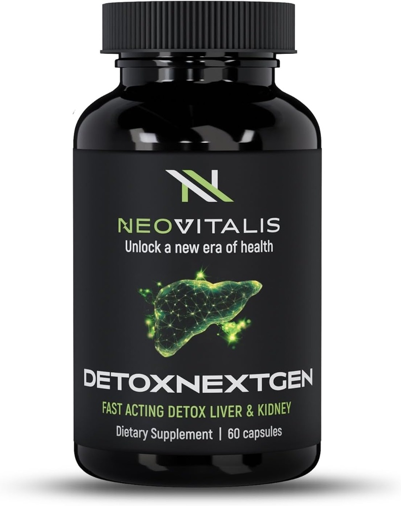 DetoxNextGen avançado desintoxicação rápida Suplemento de suporte de fígado e rim com cardo de leite & raiz de dente-de-leão - promove limpeza natural e remoção de toxinas Suplemento dietético .