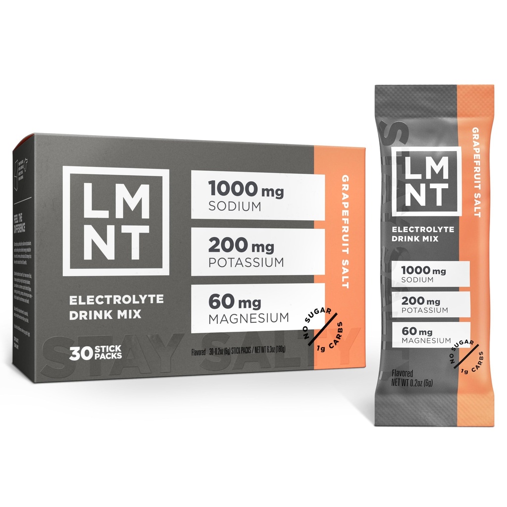Eletrólitos de Açúcar Zero LMNT - Sal de Toranja