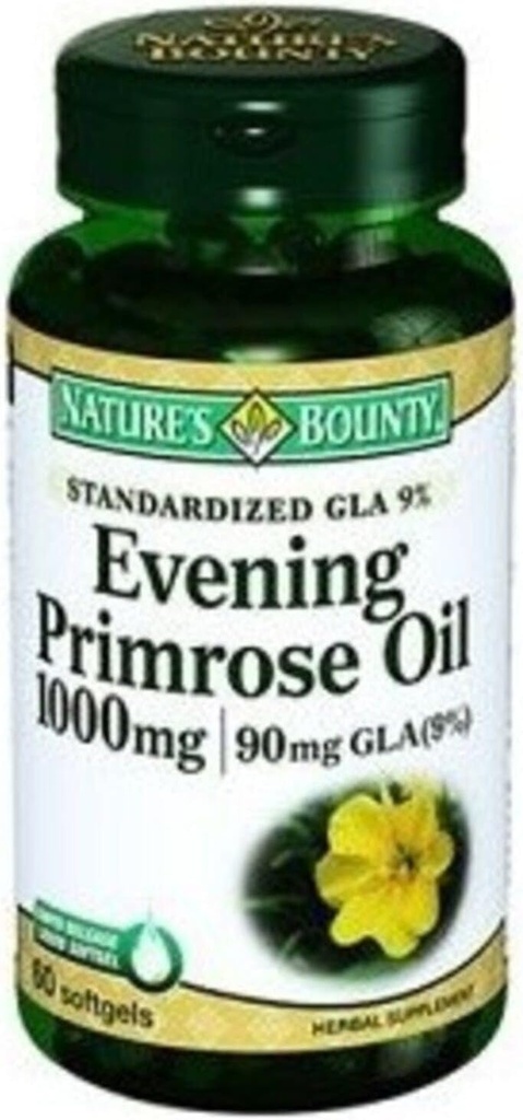 Óleo de Primrose da noite da recompensa da natureza, 90mg, 60 Softgels (Pack of 3)