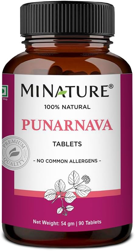 Punarnava Comprimidos por mim Natureza , 90 Comprimidos, 1000 mg , 45 Dias Abastecimento , comprimidos de ervas , Vegan , Boerhaavia difusa , da Índia