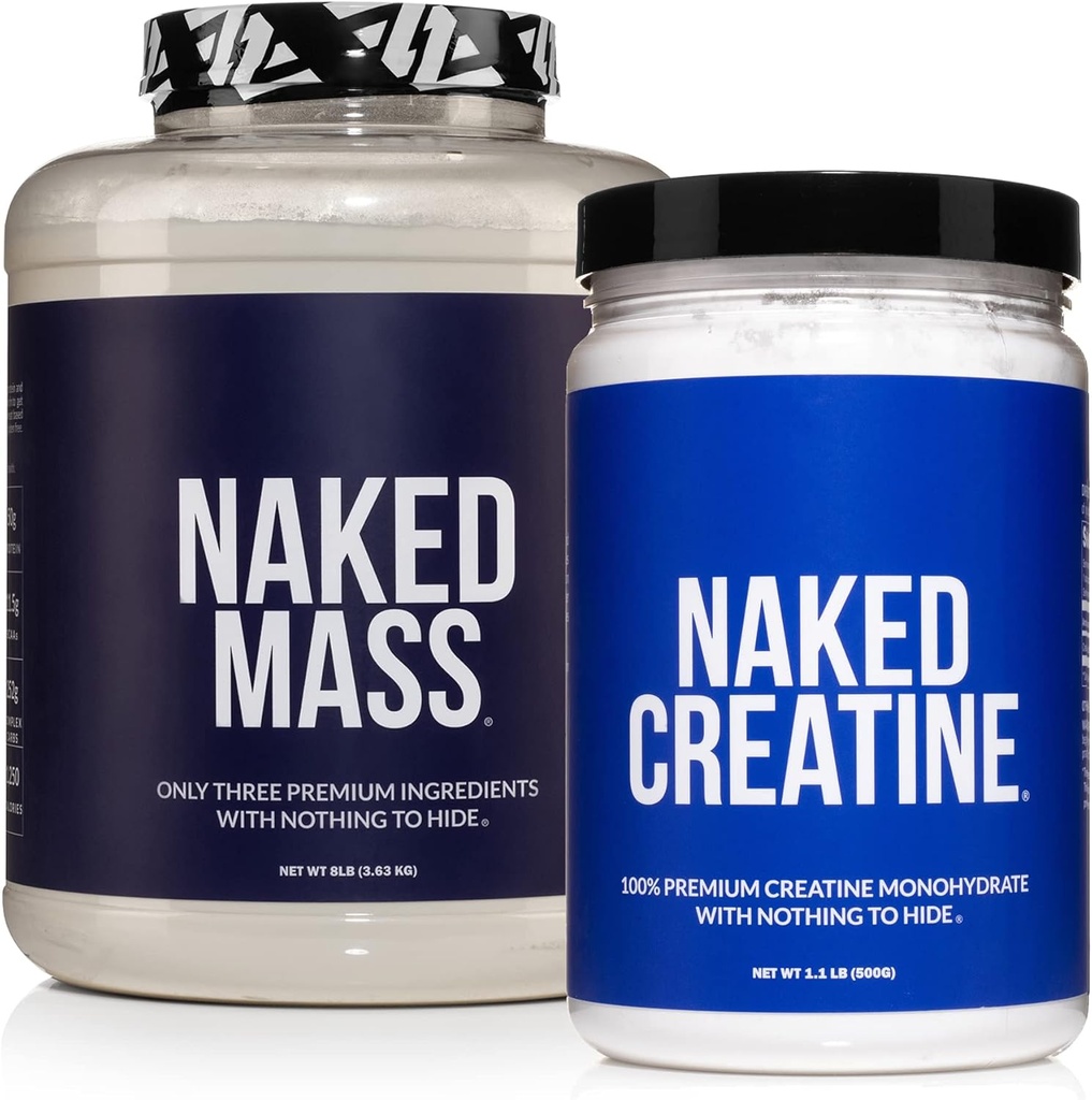 Pacote de crescimento muscular nu: Creatina de massa sem sabor