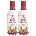 Viver para sempre - Aloe Berry Nectar - 90,7% Pure Aloe Vera Gel com cranberries e maçãs - Sem conservantes - 1L (Pack of 2)