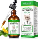 Antibióticos para gatos, Antibióticos Premium Gato Suplemen, Antibiótico Natural para gatos, Suplementos de animais de estimação, Antibióticos de gato Suporta Imune & Alergia de Gatos Alívio, Gatos Multivitamin - 2 Fl Oz / 60ML