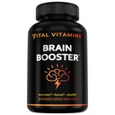 Vitaminas Vitais Suplementos Cerebrais com Bacopa Monnieri - para Memória e Foco - Nootropic Brain Booster - Suporte sem cafeína para Adultos e Idosos - Não-GMO, 30 dias de fornecimento, 30 cápsulas