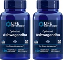Extensão de vida Optimized Ashwagandha, 150 Veg Caps (Pack of 2) - Não-GMO, Gluten Free, Cápsulas Vegetarianas