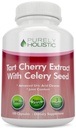 Tart Cherry Extract Cápsulas 1.000mg - 180 Cápsulas, Fornecimento de 3 Mês - Mistura com Tart Cherry e Aipo Sementes em Pó