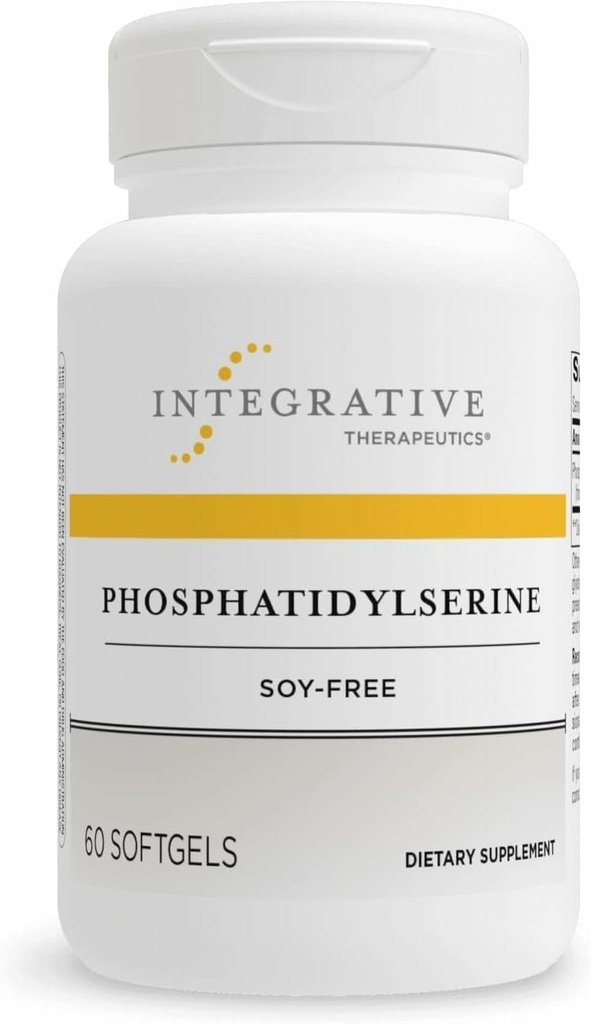 Terapêutica Integrativa Fosfatidilserina - Suplemento de suporte da função cerebral* - Suporta Resposta ao Estresse Saudável* - Livre de Glúten, Sem Soja e Sem Dairy - 60 Softgels (60 Servings)
