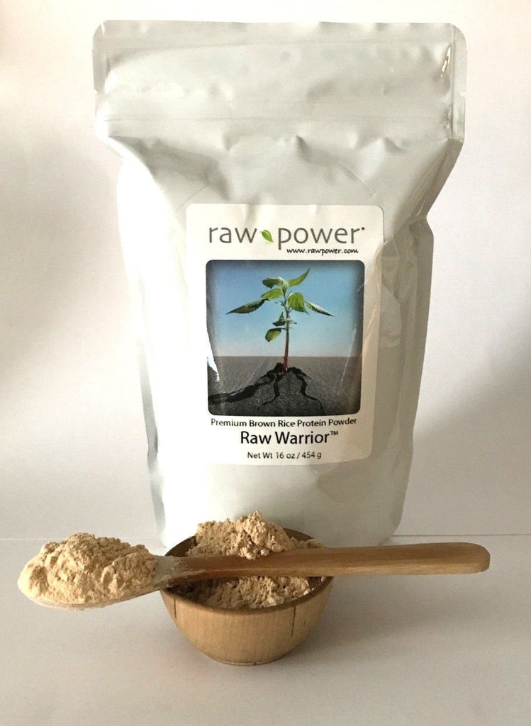 Poder crua Warrior Brown Rice Protein Powder, (16 oz, Premium)