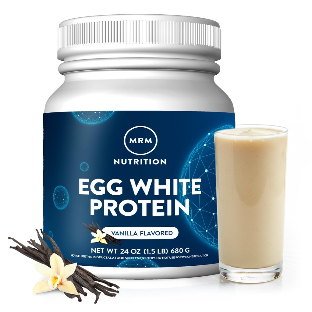 MRM Nutrition Egg White Protein (Alta proteína sem gordura 23g) com enzimas digestivas (Alto valor biológico)