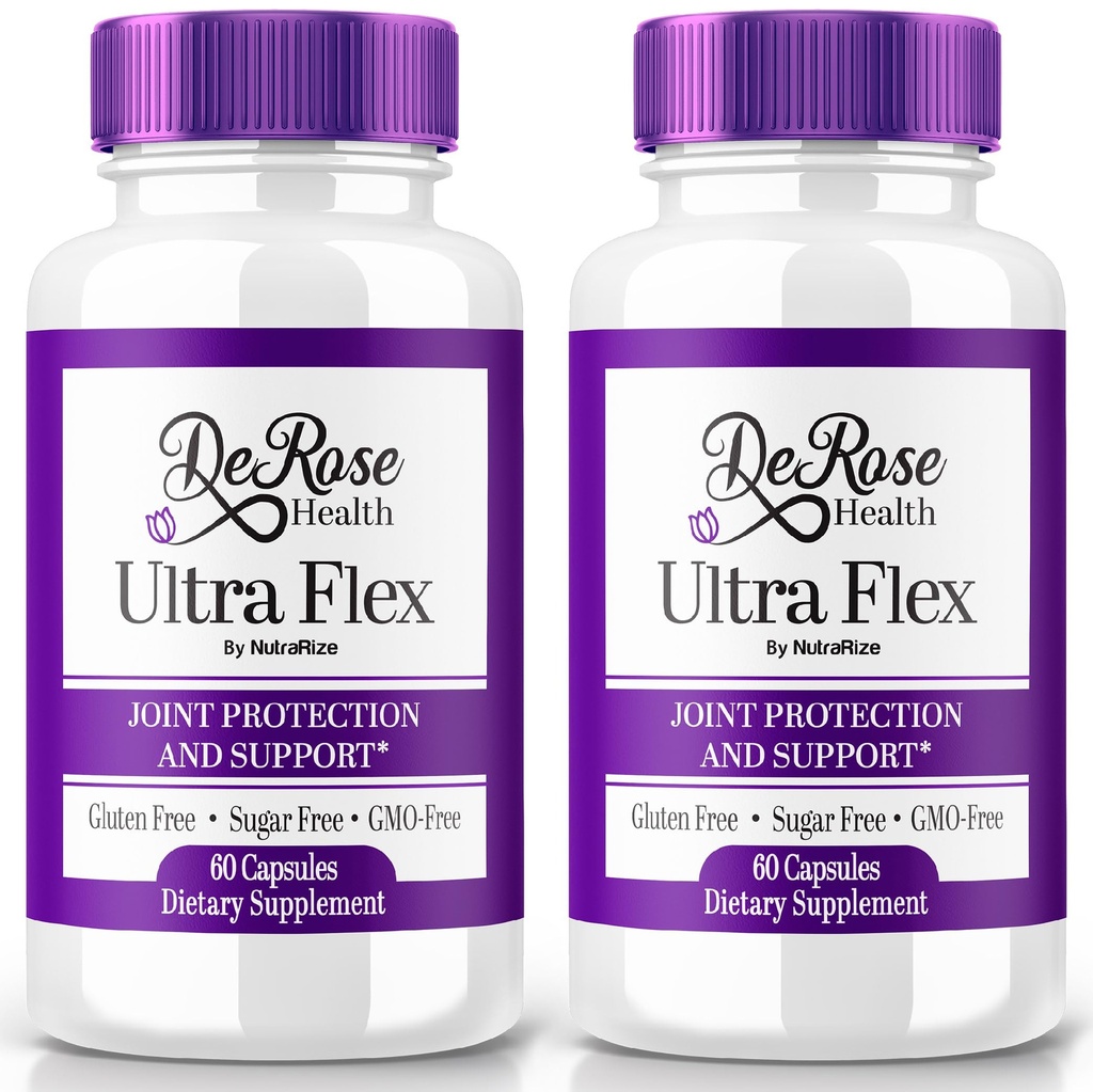 (2 Pack) Cápsulas Ultra Flex, Suplemento de suporte conjunto avançado, fórmula de saúde comum natural Ultra Flex, comprimidos de força máxima para bem-estar e mobilidade conjunta, UltraFlex Vitamina Avaliações (120 Cápsulas)