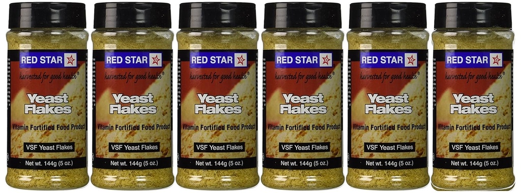 Levedura Nutricional Estrela Vermelha - VSF Mini Flake -- 5 onças cada (Pacote de 6)
