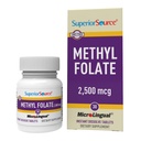 Fonte Superior Folato de metilo 2.500 mcg - Suplemento de folato para mulheres e homens - Suplemento de folato metilado Suporta Sistema Nervoso Saudável e Células de Sangue Vermelho - 30 Comprimidos Dissolvente Sublingual