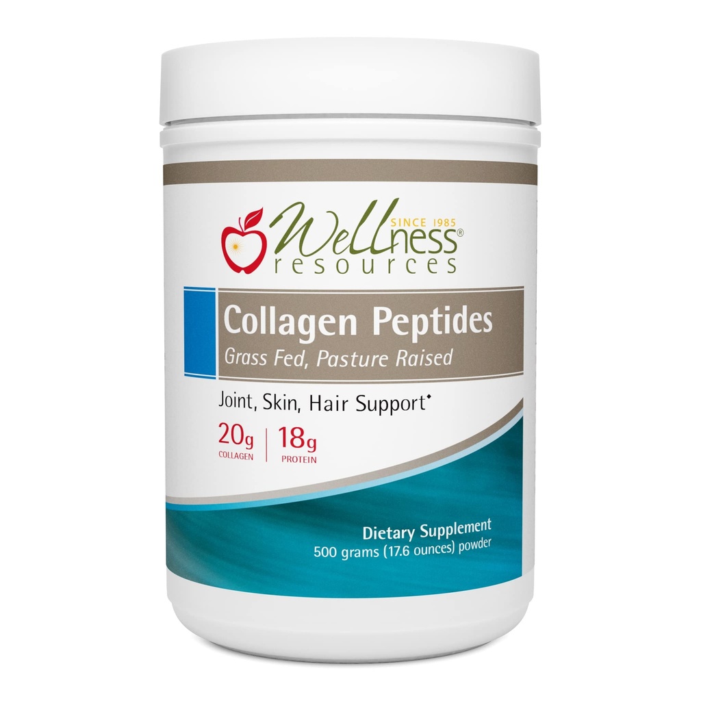 Recursos de bem-estar Peptídeos de colágeno - Pasture Cresed, Grass Feed 100% Proteína de colágeno - Hidrolisado Tipo I e III Peptídeos de colágeno Pó, sem sabor (500 gramas / 17.6 onças)