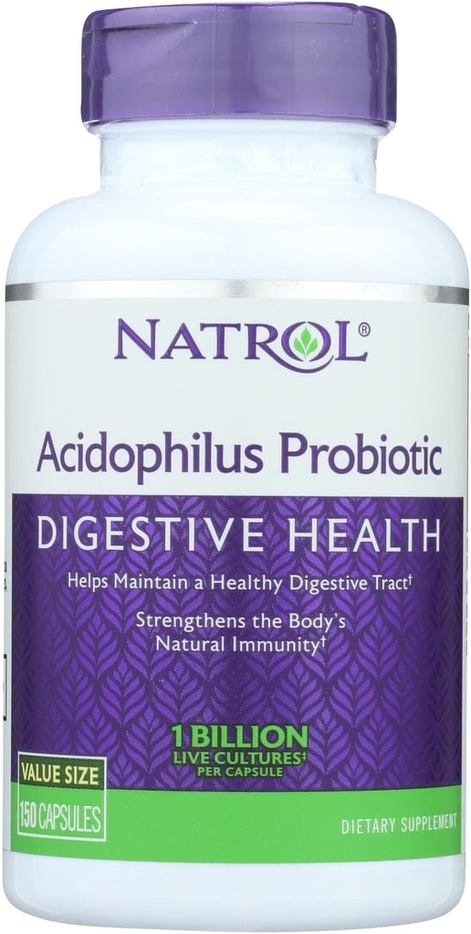 Natrol Acidophilus Probiótico - 100 mg - 150 Cápsulas