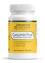 Pesquisado Nutricionals Curcumin Puro - Clinicamente pesquisado Extrato de Curcumina, 46x mais absorvível do que tradicional Extrato de Açafrão (60 Cápsulas de Açafrão Vegan)
