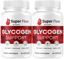 (2 Pack) Super Flow Glycogen - Super Flow Glycogen Cápsulas de suporte, Super Flow, Glycogen Suporte Super Flow, Official SupplyFlow Glycogen Support, Super Flow Glyco Optimizer, 60 Cápsulas para 2 meses