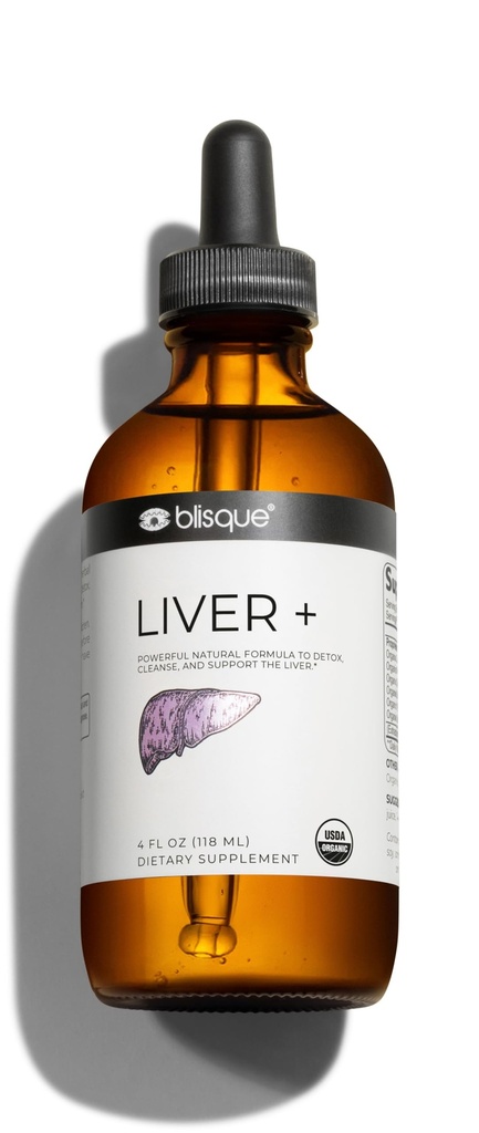 Blisque – Suplemento complexo de suporte de fígado orgânico para desintoxicar, limpar e reparar o fígado, aprovado pelo médico, Ingredientes naturais, cardo de leite e raiz de dente-de-leão, 4 Ounce, 118 Servings