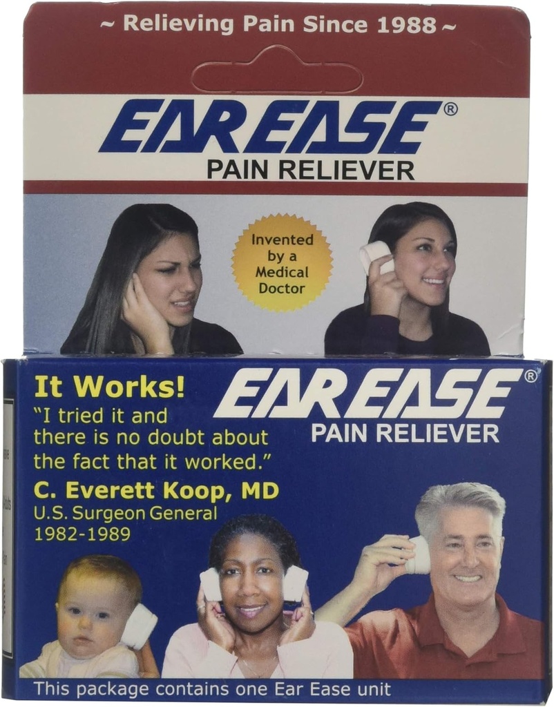 Reliever de dor para adultos, crianças e idosos-Natural, seguro, não-invasivo, rápido agir & eficaz alívio da dor de ouvido da pressão sinusal, mudanças de altitude, natação, alergias, frio e gripe