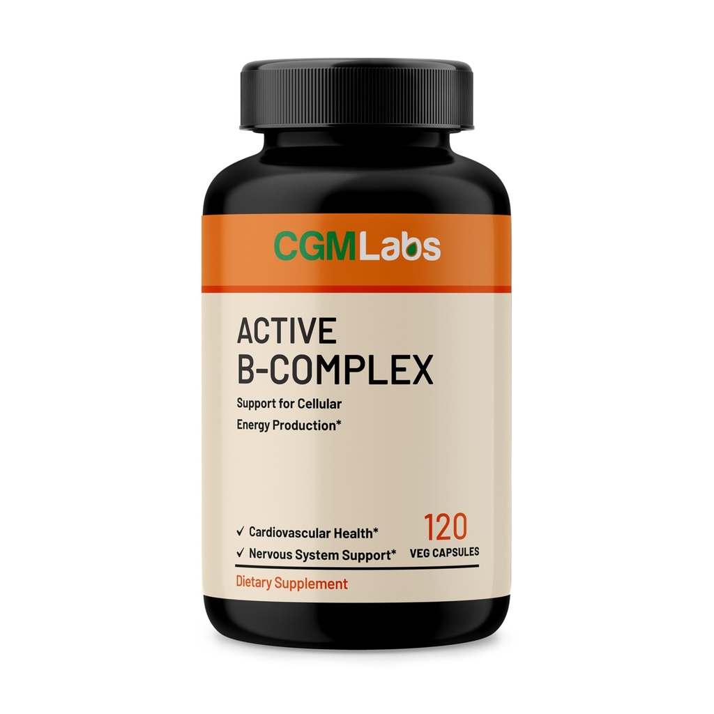 Complexo Vitamina B - Ativo B1, B2, B3, B6, B12, Tiamina, Riboflavina, Niacina, Folato, Biotina, Ácido Pantotênico, Inositol por Laboratórios CGM