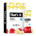 That's It Nutrition Apples + Banana 100% Natural Real Fruit Bar, Paleo para crianças e adultos, Não OGM sem açúcar, Sem conservantes Energy Food, 14.4 Oz, Pack of 12