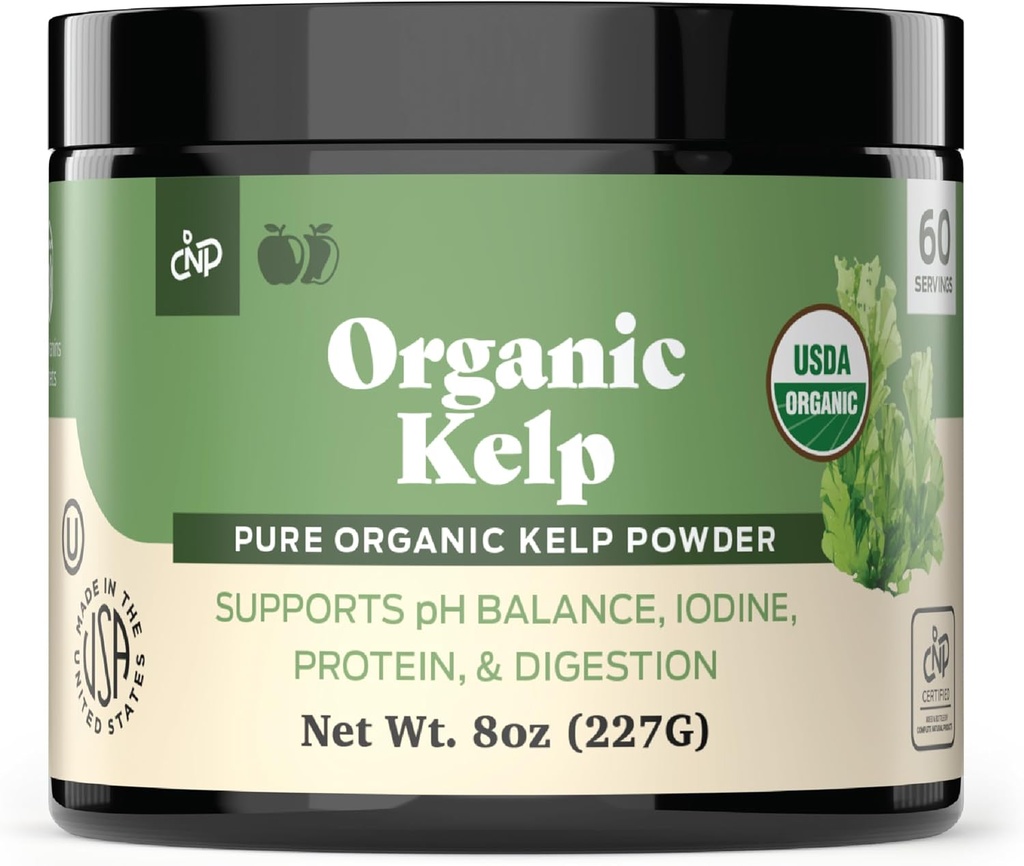 Orgânico Kelp em pó Suplemento - Bulk cru, seco, Puro Sea Kelp Seaweed pó 8 oz 75 servindo tireóide, iodo, & digestão