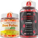 Pólen de abelha para o crescimento da mama Orgânico 1000mg + Vegan Super metilado B pastilhas de vitamina complexo para as mulheres