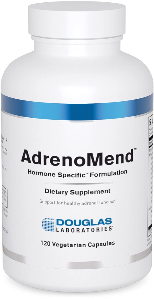 Douglas Laboratories AdrenoMend - Rhodiola Herbal Supplement - Suporte Adrenal - Com Ashwagandha, Bacopa Monnieri, & Outros Adaptogen - Não-GMO - 120 Cápsulas Vegetarianas