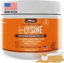 iHeartCats L-Lysine para gatos - Imune & Respiratory Supplement para gatos - Cat Sneezing & Runny Nose Alívio - L-Lysine Powder with Cat Nip - Chicken & Salmon Flavor