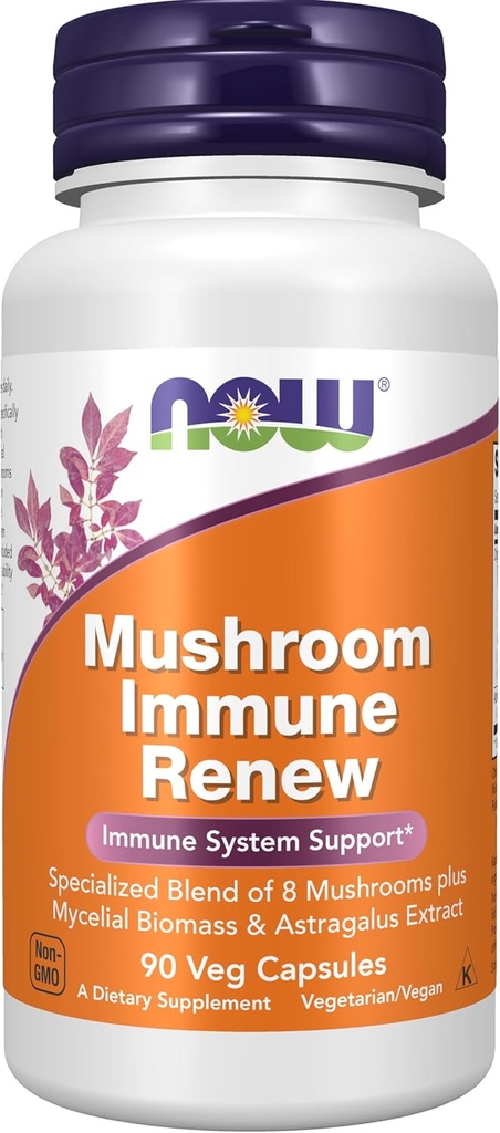 Now Foods Supplements, Imune RenewTM with Astragalus Root Extract, Imune System Support*, 90 Veg Capsules