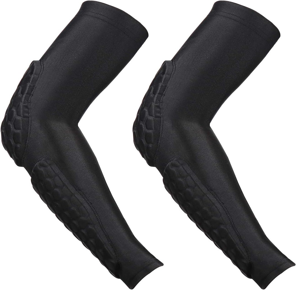Mangas de cotovelo de braço GUOZI, [2 Pack] Almofadas de cotovelo à prova de choque para jovens adultos esportes futebol basquete vôlei
