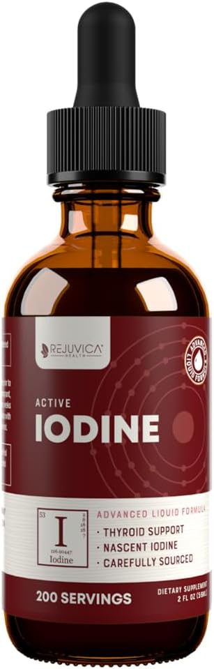 Iodo Ativo - Gotas de Iodo Nascente - Entrega líquida para melhor absorção - Suporta Níveis de Energia, Vitalidade e Iodo Saudáveis