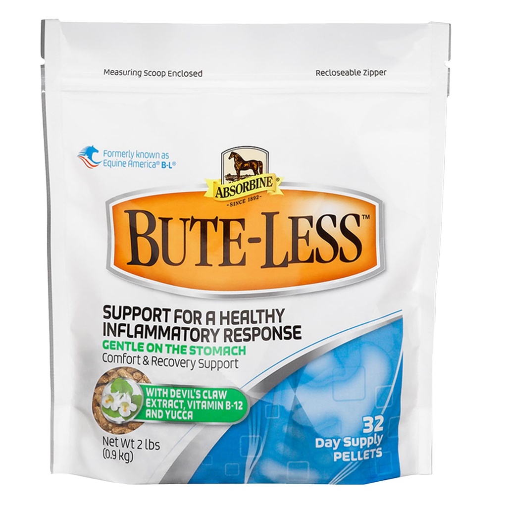 Bute-Less Conforto e Recuperação Suplemento Pellets, Resposta inflamatória saudável, 2 lb / 32 fornecimento de dia