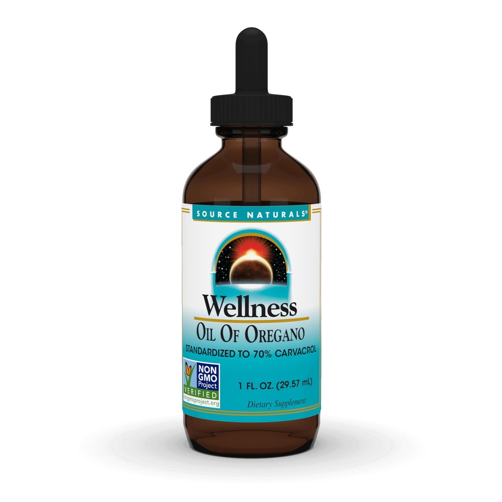 Fonte Naturals Óleo de Bem-Estar de Orégano, padronizado a 70% Carvacrol* - 1 Fluido oz