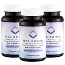 Reluminas Advance White Active Glutation Complex - Dose máxima 900mg Glutationa com 6X Boosters, ALA & NAC - Anti-Aging Skin Brightening Supplement - 60 Caps x 3 Garrafas