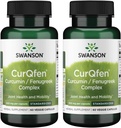 Swanson Controled Release Curqfen Curcumina/Fenugreek Complex 60 Veg Cápsulas (2 Embalagem)