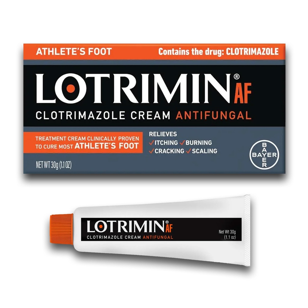 Lotrimin AF Creme: Pé de Atleta 1% Clotrimazol Antifúngico Tratamento, clinicamente comprovada eficaz, 1,1 Onça (Novo Look)
