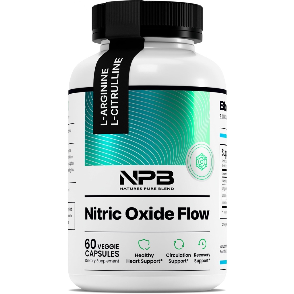 Suplementos de óxido nítrico puro de mistura da natureza para homens – L-Arginina L-Citrulina – Apoio ao coração & Fluxo de circulação Booster – 1500MG L Arginina e L Citrulina, Pré-treino, Bodybuilding
