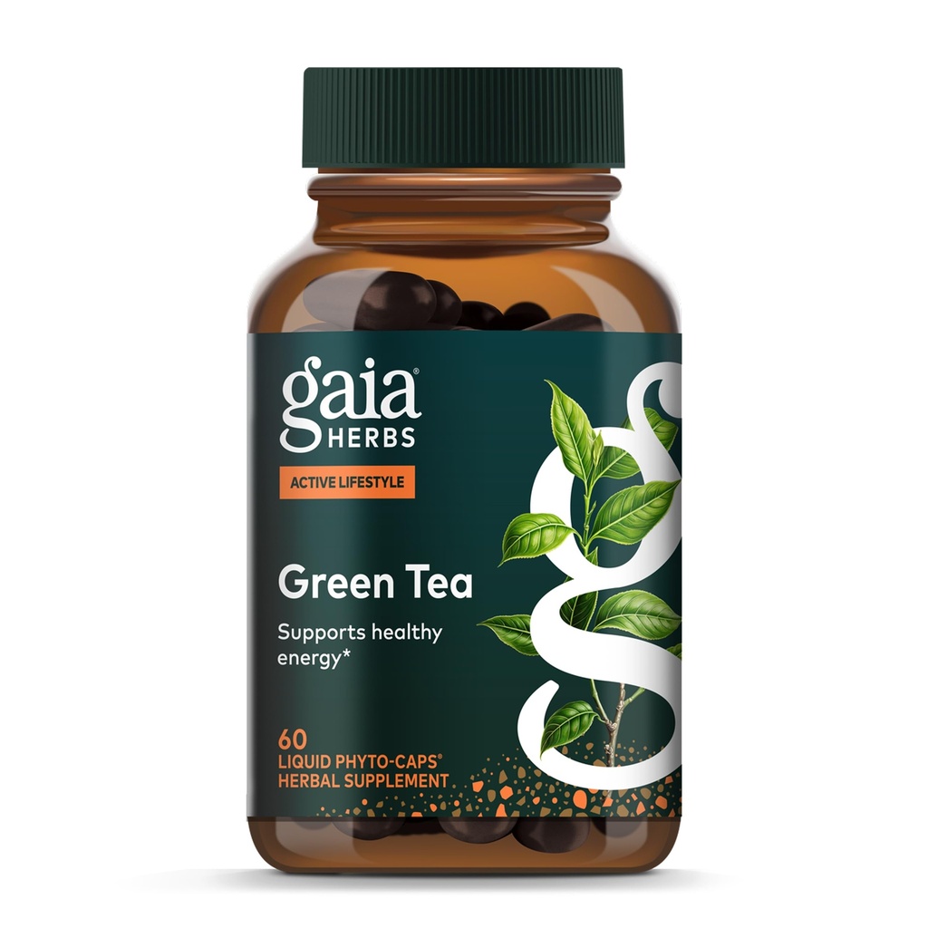 Gaia Herbs Green Tea - Ajuda a manter níveis de peso saudável e energia* - com Folha de chá verde orgânico e extrato - 60 Vegan líquido Phyto-Capsules (15-Dia de fornecimento)
