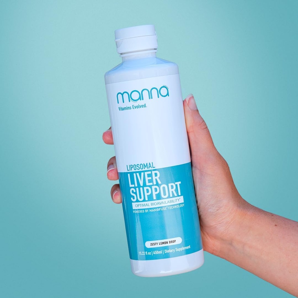 Suporte de fígado lipossomal Manna - Detox de limpeza do fígado e reparo - Suplementos de suporte de fígado para mulheres e homens