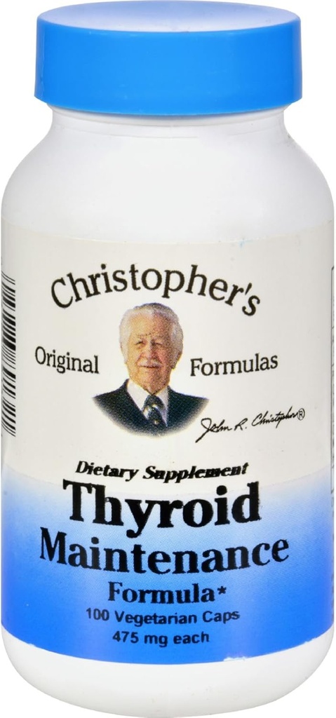 Manutenção da Tiróide Christopher - 485 mg - 100 Cápsulas Vegetarianas