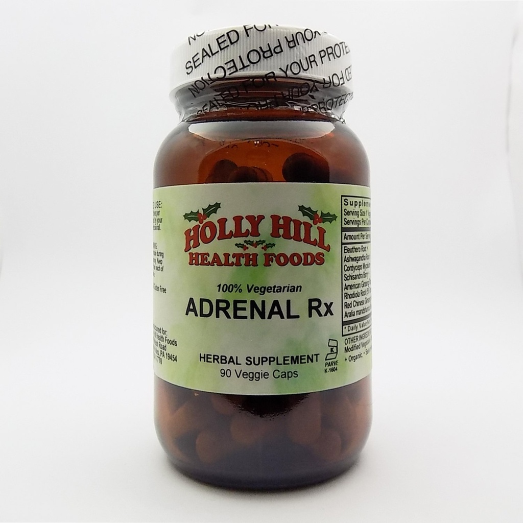 Holly Hill Health Foods, 100% Vegetariana Adrenal Rx, 90 Cápsulas Vegetarianas